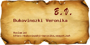 Bukovinszki Veronika névjegykártya