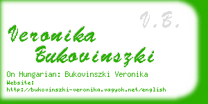 veronika bukovinszki business card